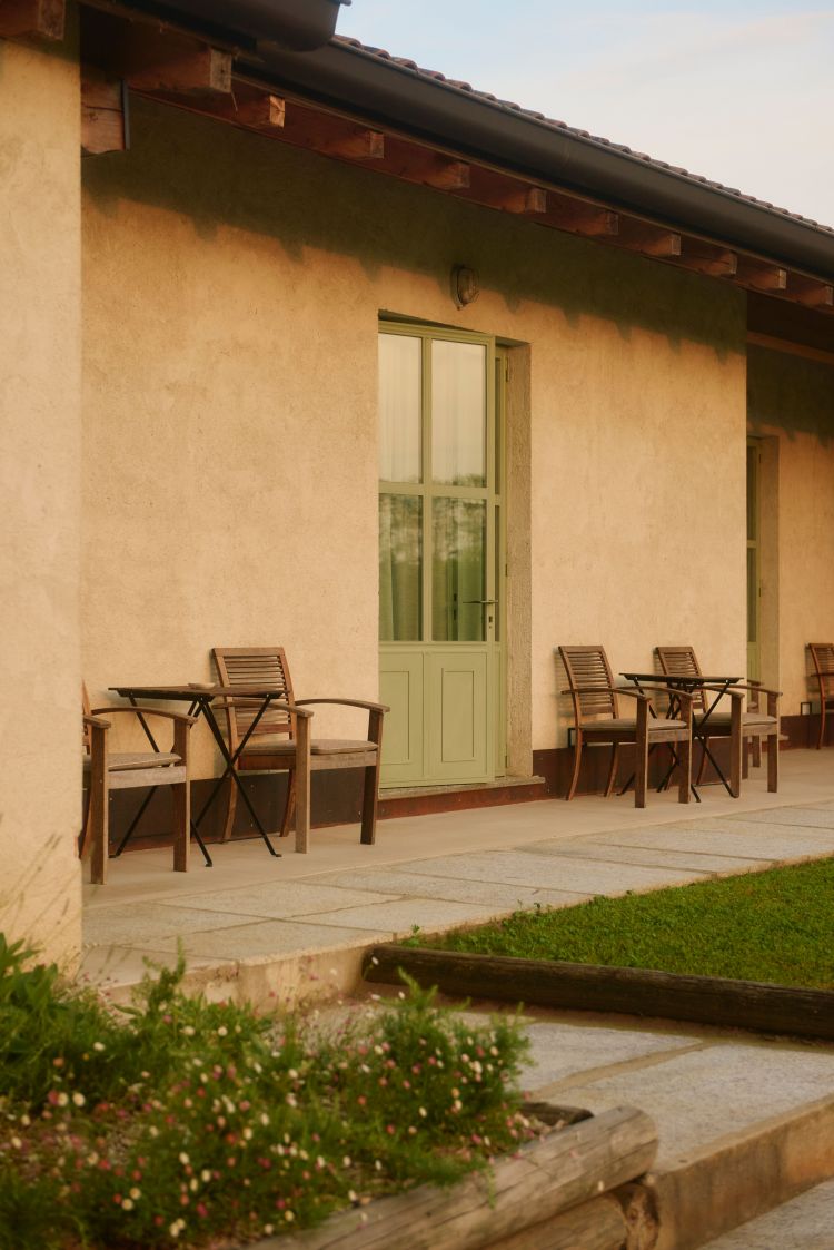 L'accesso a una delle deliziose stanze dell'agriturismo La Capuccina, all'interno della vecchia stalla
