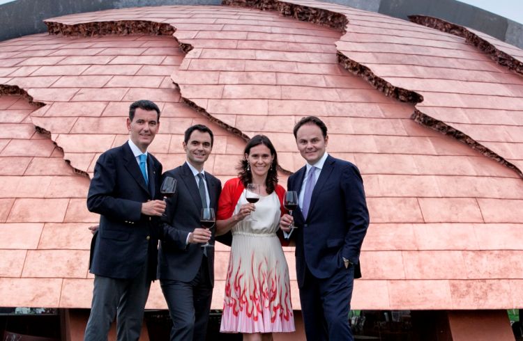 Marcello, Alessandro, Camilla e Matteo Lunelli (foto Pier Paolo Metelli)