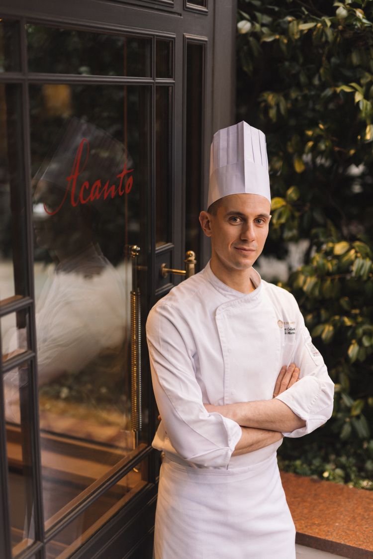Matteo Gabrielli, chef del ristorante Acanto ed executive chef dell'hotel Principe di Savoia, a Milano