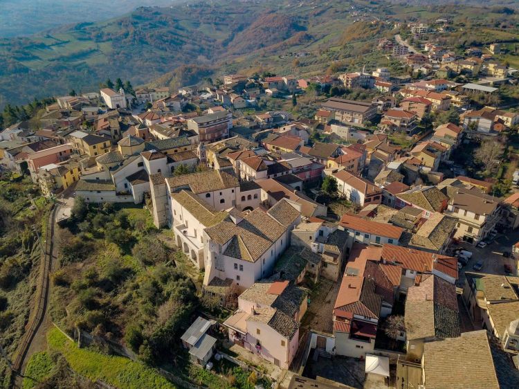 Vista dall'alto su Lapio. Crediti fotografici @Comune di Lapio