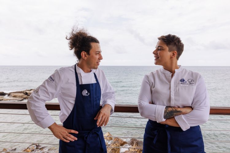 Daniele Conte, resident chef di Esterina con Anastasia Paris