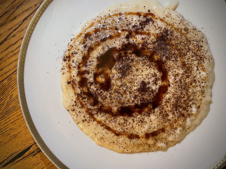 Carnaroli al burro acido, marsala, cappero di salina e caffè