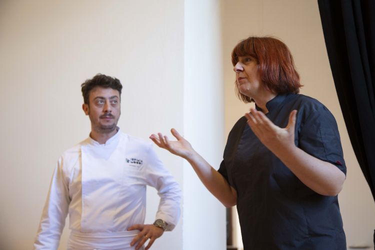 Mirko Balzano, direttore artistico di Irpinia Mood, e Cinzia Mancini, chef del ristorante Bottega culinaria a San Vito Chietino in Abruzzo