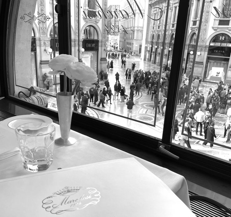 Vista sulla Galleria Vittorio Emanuele dalla sala di Marchesi 1824
