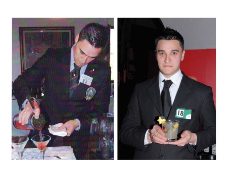 Un giovanissimo Mattia Pastori durante una delle numerose competition di mixology a cui ha preso parte
