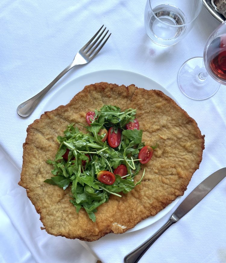 Viennese con rucola e pomodorini