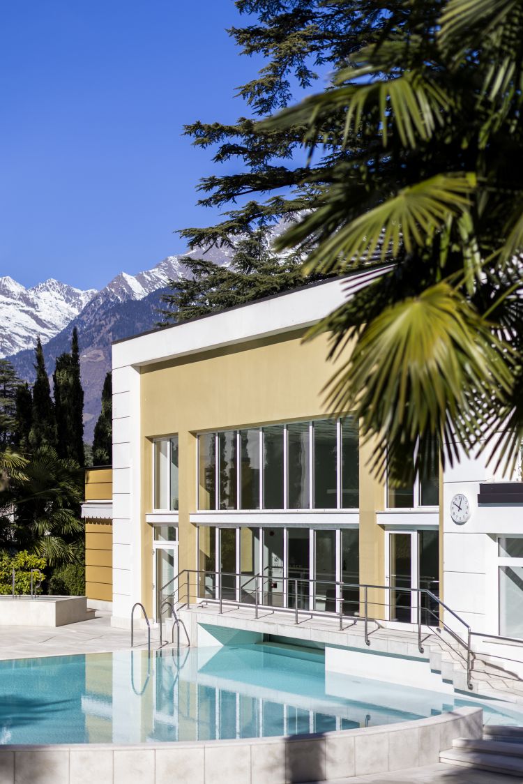 La piscina esterna di Palace Merano