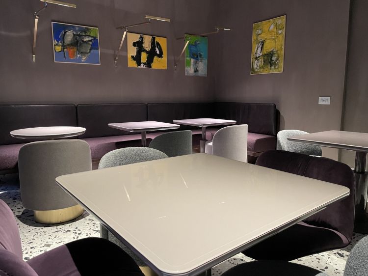 Un dettaglio della sala del Bistrot di Palazzo Utini
