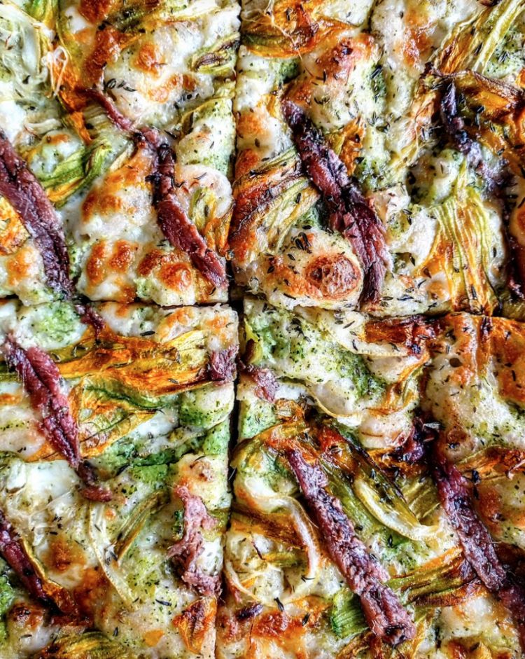 Alici, zucchine e i loro fiori