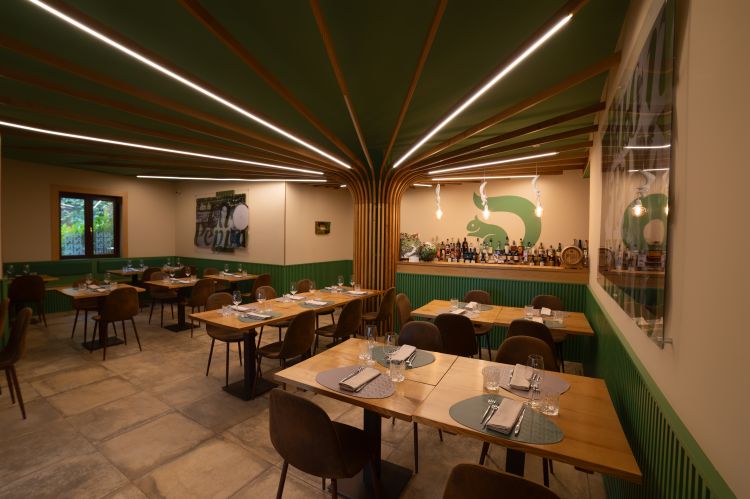 La sala ristorante di Parco delle Querce