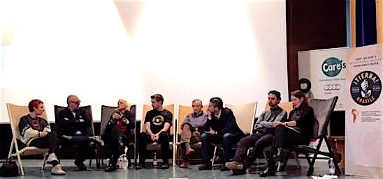 I protagonisti del dibattito a Care's: Fernanda Roggero, Andrea Petrini, Licia Granello, Jock Zonfrillo, Michel Bras, Michele Cannone (direttore del marketing Food Service di Lavazza) e Anderson Ricardo Silva, imprenditore del caffé a Lambarì, Brasile