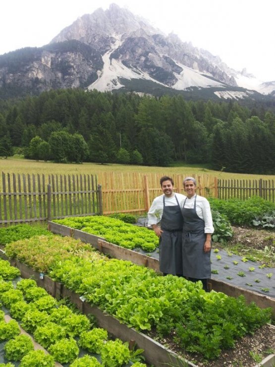 The vegetable garden behind the hotel is a precious source of raw materials for Oliver’s dishes