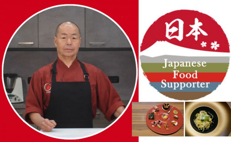 Lo chef Haruo Ichikawa, due dei piatti che abbiamo