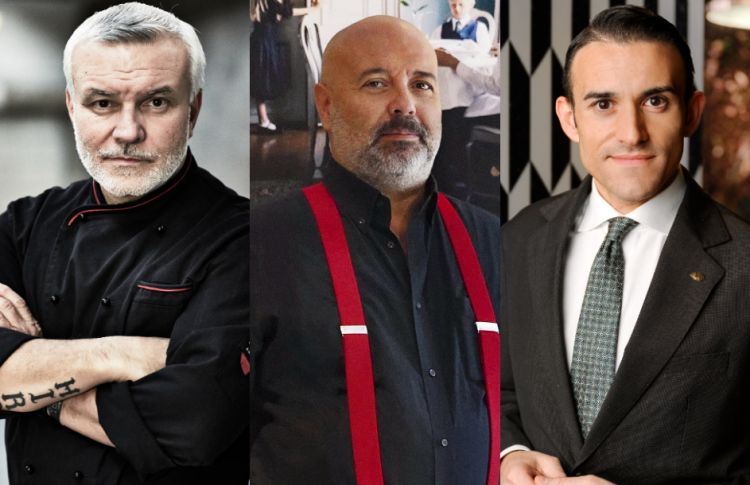 Dario Comini, Massimo D’Addezio e Guglielmo Miriello, premio Grandi bartender - in collaborazione con Molino Casillo - per la prima edizione della Guida di Identità Golose alle Pizzerie e Cocktail Bar d'autore
