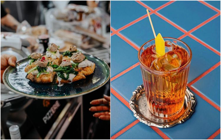 Pizza & cocktail

