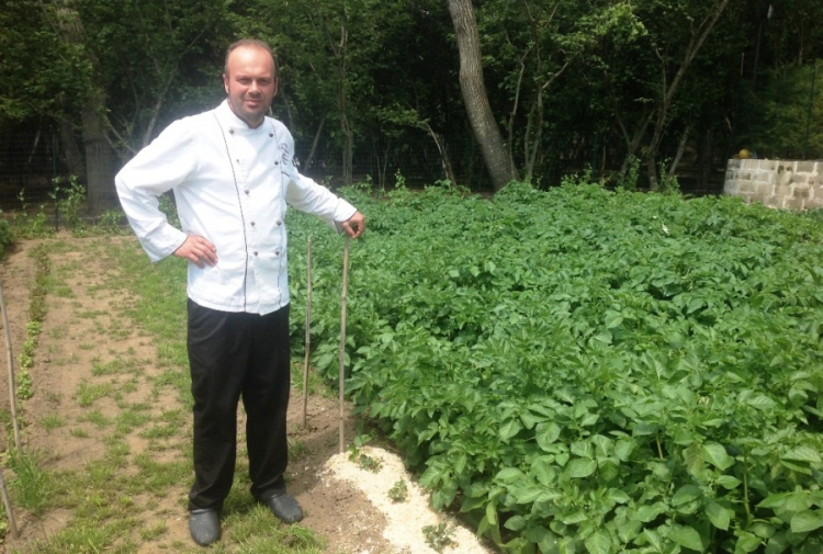 Francesco, in the vegetable garden supplying his r