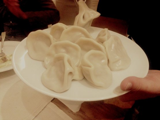 Khinkali, the delicious meat dumplings served at Georgian restaurant Shoti, Mechnykova 9 in Kiev, +38.044.3399399
