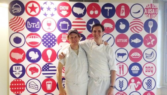 Evan Hanczor, right, with George Weld. The latter 