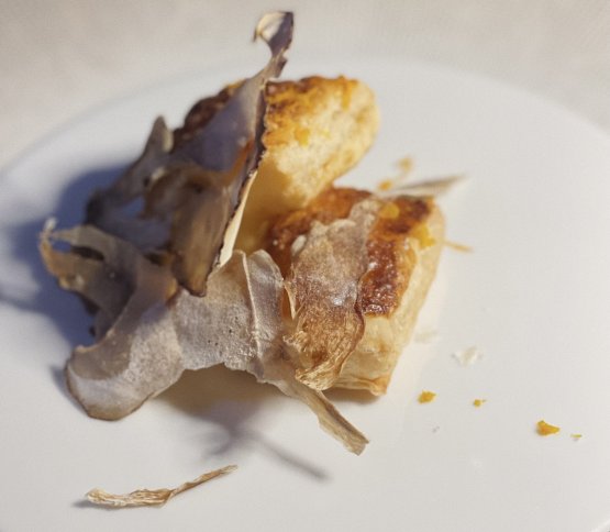 Millefoglie con crema di arance e porcini
