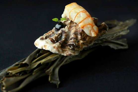 Langoustine on a shell: one of the dishes included in the three menus at Funky Gourmet