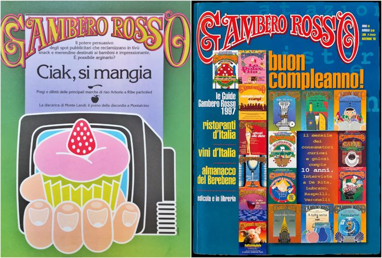Copertine del Gambero Rosso, anni 1991 e 1996