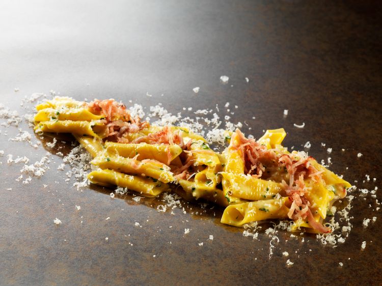 I Garganelli piccanti in salsa d'aglio de Il Trigabolo. Foto Giovanni Panarotto