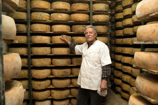 Cheese producer Nikos Gasparakis, from the village
