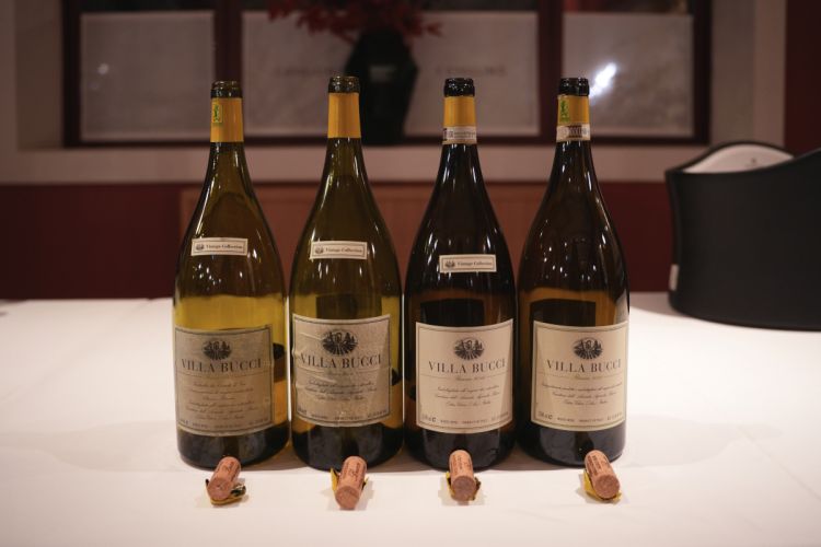 Le bottiglie e le annate protagoniste della serata