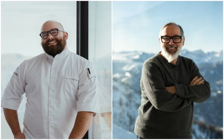 Norbert Niederkofler con il nuovo executive di AlpiNN, Matteo Gecchele