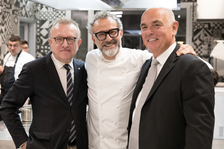 Richard Geoffroy, Massimo Bottura and Carlo Galloni
