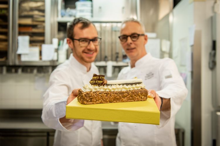 Gianni Zaghetto (Pasticceria Racca, Padova), a destra
