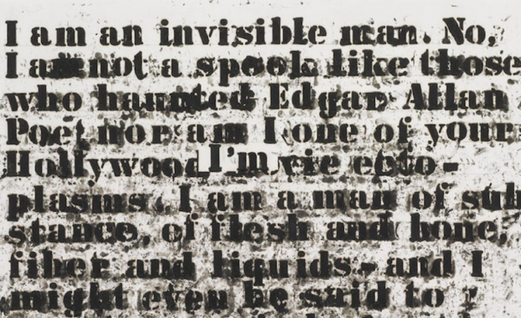 Senza titolo (“I am an invisible man”), Glenn Ligon, 1991
