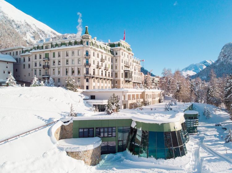 Il Grand Hotel Kronenhof di Pontresina è protetto dalle Belle Arti come esempio di architettura Neo Barocca Alpina
