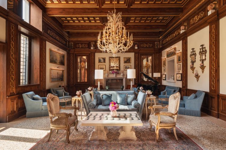 La lobby del nuovo hotel Airelles Palladio a Venez