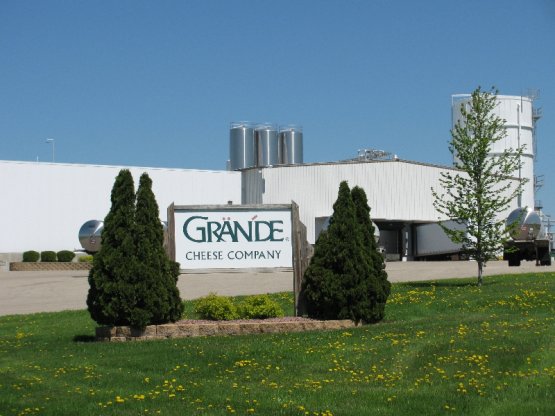 The headquarters of Grande Cheese Company in Wisconsin