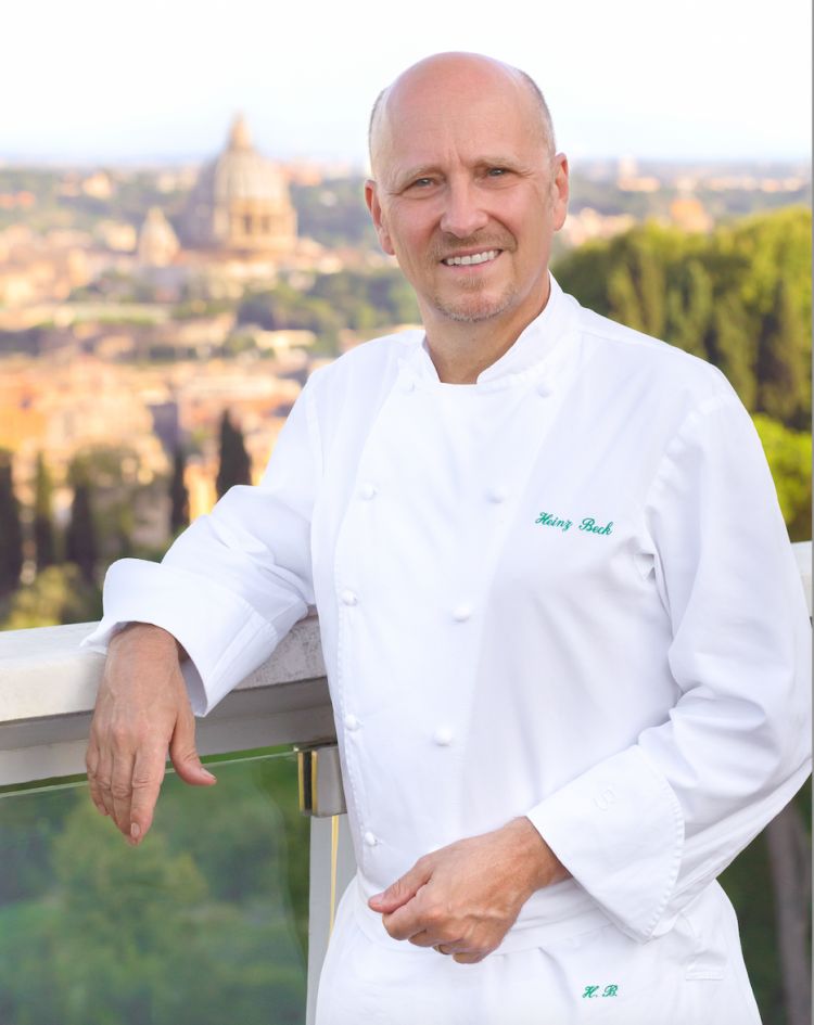 Lo chef Heinz Beck del ristorante La Pergola del Rome Cavalieri, 3 stelle Michelin, a Roma. Foto a cura di Adriano Truscello
