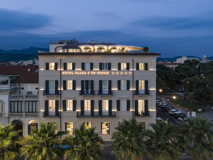 Hotel Plaza e de Russie in Viareggio, inside which there’s Luca Landi’s restaurant Lunasia 
