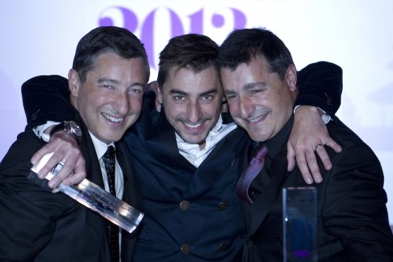 Joan, Jordi e Josep Roca alla cerimonia di premiazione del World's 50 Best 2013 a Londra. @Worlds 50 Best Restaurants
