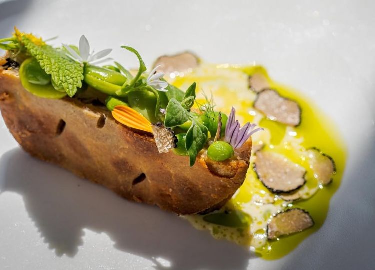 Uno dei piatti del ristorante Il Flauto di Pan di Villa Cimbrone
