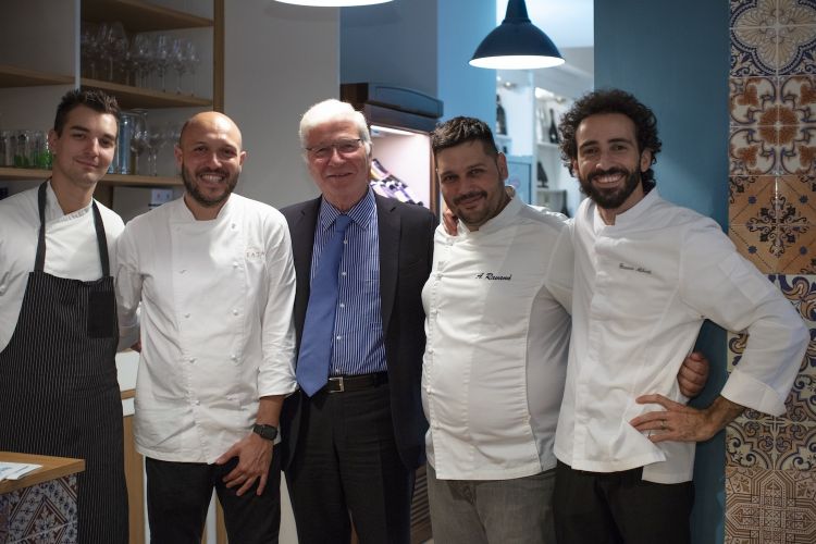 I tre chef con Mario Cucci

