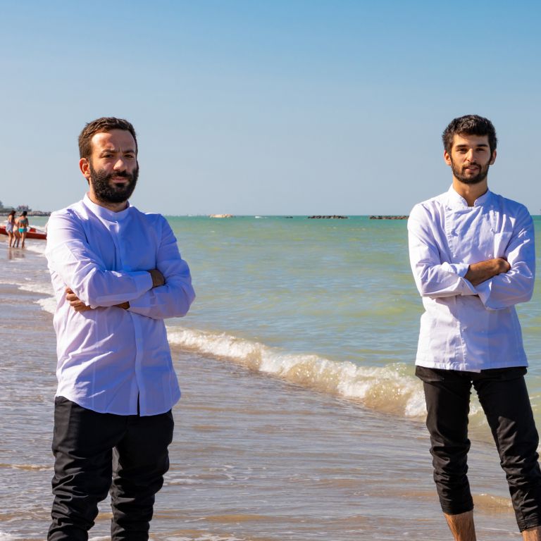 Gli chef Pierpaolo Ferracuti e Richard Abouzaki
