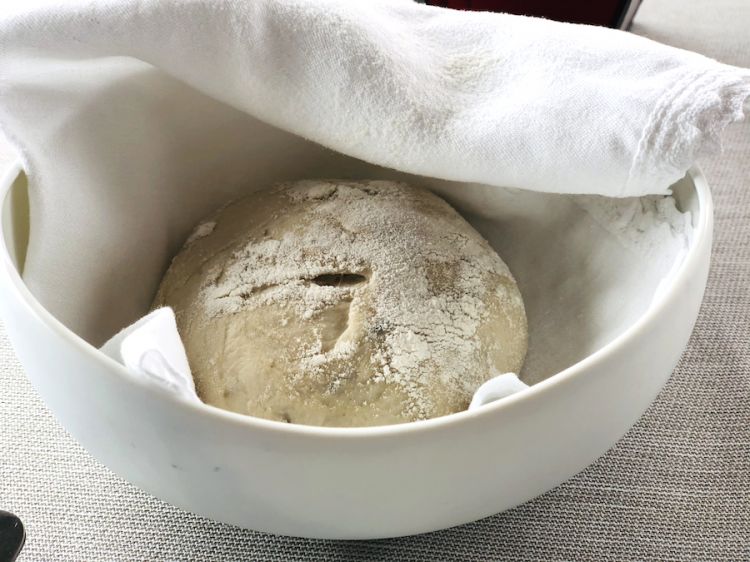 The bread for each table is baked only once the service has begun
