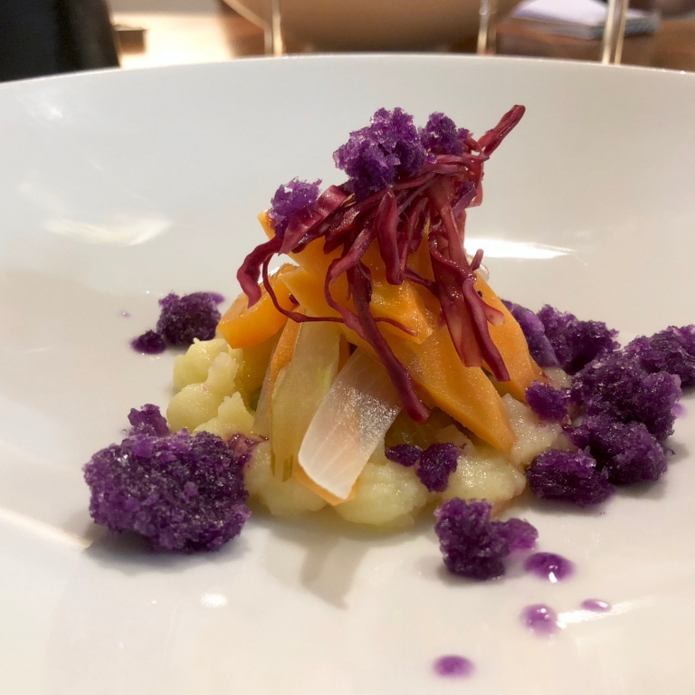 Giardiniera, granita di cavolo rosso. Altra delizia