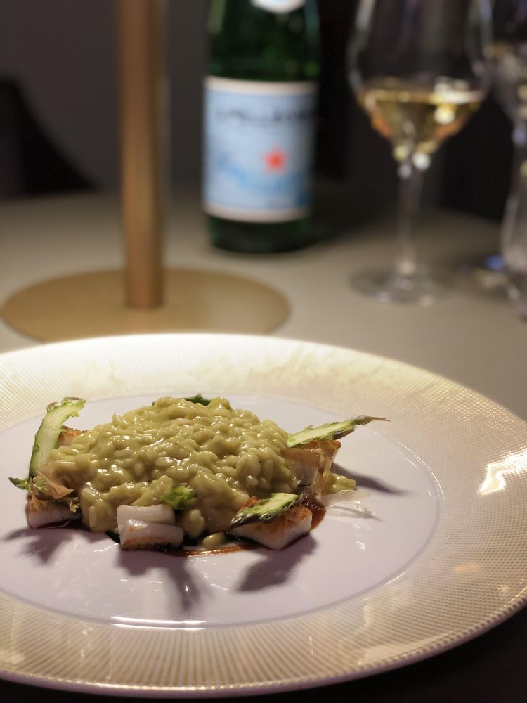 Risotto, seppie, asparagi e liquirizia
