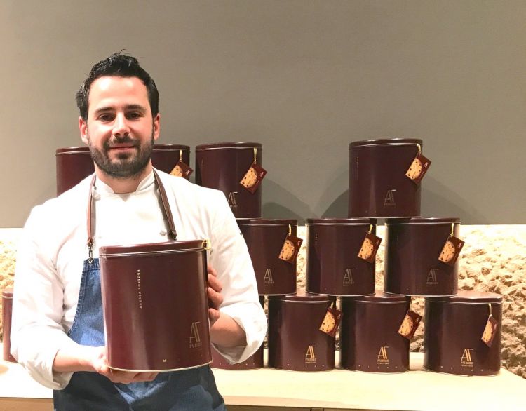 Lo chef Andrea Tortora e il suo Panettone Milano
