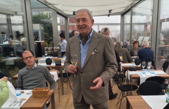 Vittorio Moretti ieri pomeriggio al ristorante Te