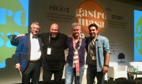 Left to right, chef Vedat Başaran, who presented 