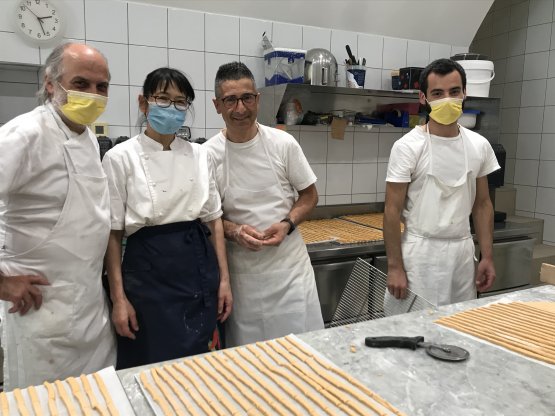 Left to right, Corrado Assenza, the maestro pastr
