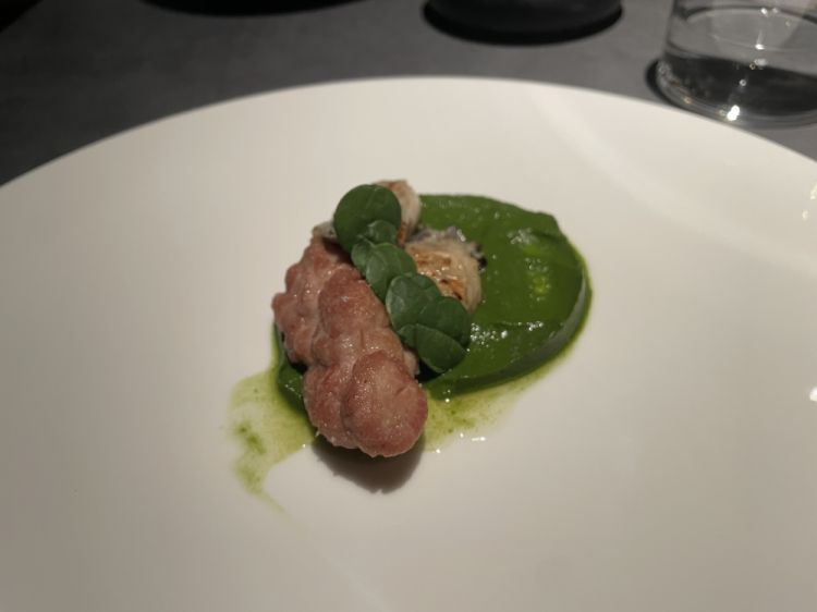 Animelle, spinaci e ostriche