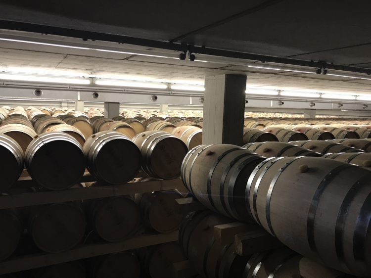 Le barriques per l'affinamento